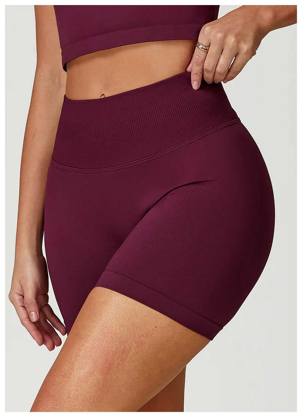 High Waist Shorts Seamless Yoga Shorts Workout Fitness Lift Peach Butt Fitness Tight Gym Running Body Shaper Pants Ribbed Shorts