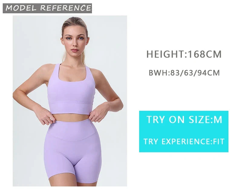 DIAS FIT JOY Yoga bra Naked feel cross back sports bra yoga clothes women's Cycling running fitness top