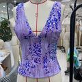 Women Shine Bright Like a Diamond Sparkly Sequin Tank Tops Summer Slim Fit Deep V Neck Spicy Girl Vest