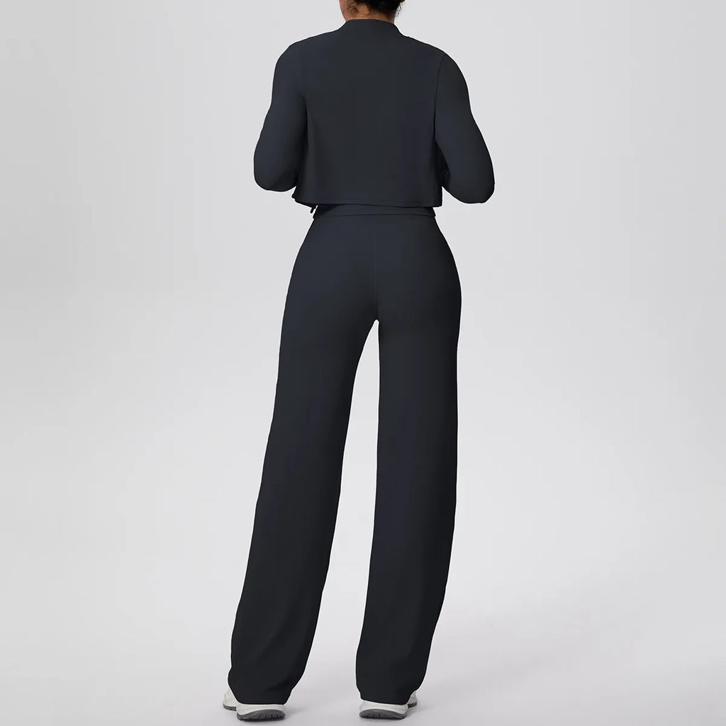 Yoga Set 3PCS Women Workout Sets Sportswear Gym Clothing Fitness zipper Long Sleeve High Waist Leggings Sports Suits Yoga Suit