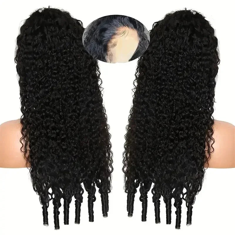 Burmese Curly Human Hair Wigs 220% Density 13x4 Lace Frontal Human Hair Wigs 30 40 Inch Natural Color 13x6 Hd Lace Front Wigs