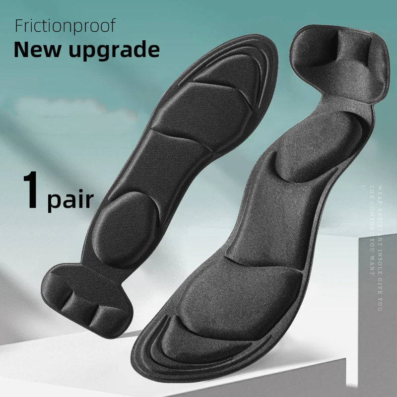 Memory Foam Insoles Women High-heel Shoes Insoles Anti-slip Cutable Insole Comfort Breathable Heel Protection Massage Shoe Pads