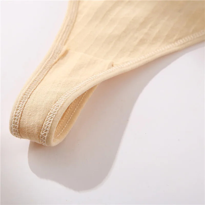 Women Cotton Thongs Panties Sexy Low Waist T-Back G-string Underpants Thongs Girls S-XL Intimates Lingerie Breathable Bikini New