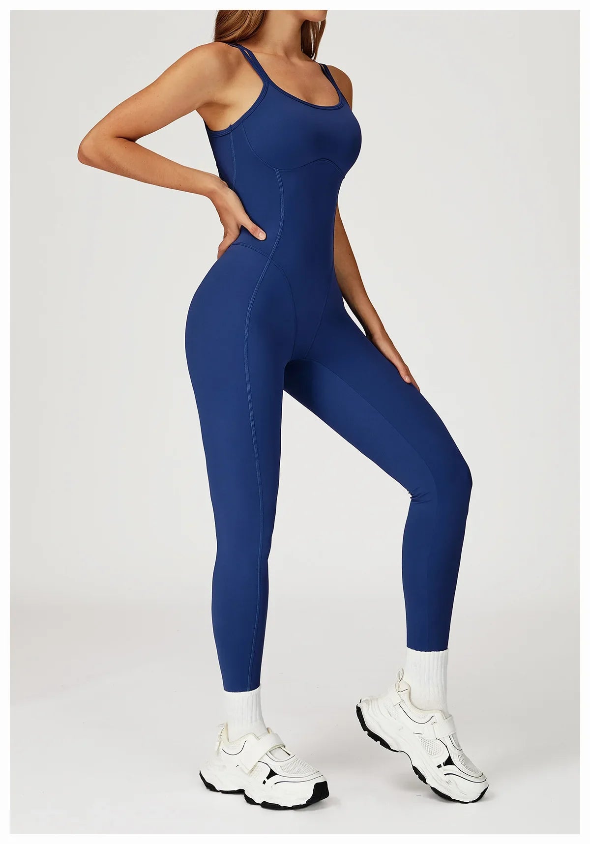 Hearuisavy Female Jumpsuit Long Elegant Sports Bodysuit Woman Gym Clothes Strappy Fitness Overalls Push Up Pilates Yoga Leotard