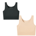 Women's Large Breasts Underwear Wide Shoulder Invisible Corset Antibump Thin Underwear Full Cup Vest Traceless Bra with Bra Pads