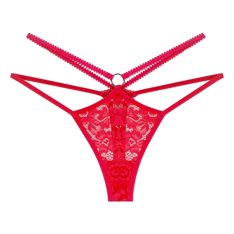 7pcs/pack Sexy Lace Women g-string Low Waist Solid Floral Panty Elegant Sexy Lingerie Comfortable Lady thongs Female Underwear