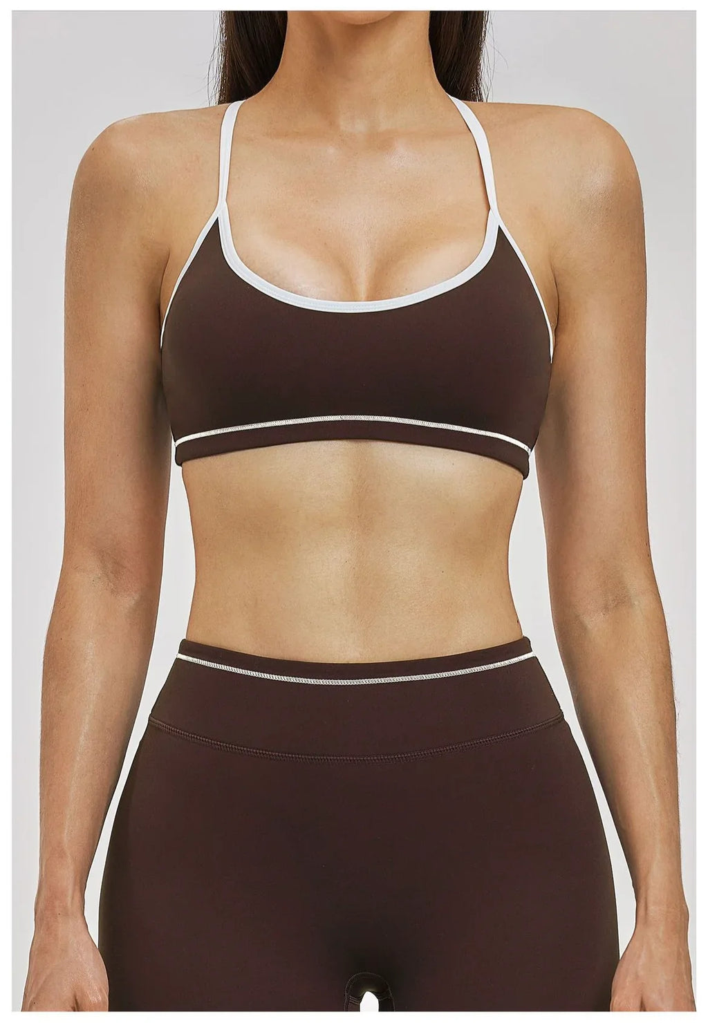 Yoga Bra U-Shaped Adjustable Shoulder Strap Cross Back Women Fitness Sports Bra Top Gym Yoga Athletic Tight Workout Jog Soft Pad