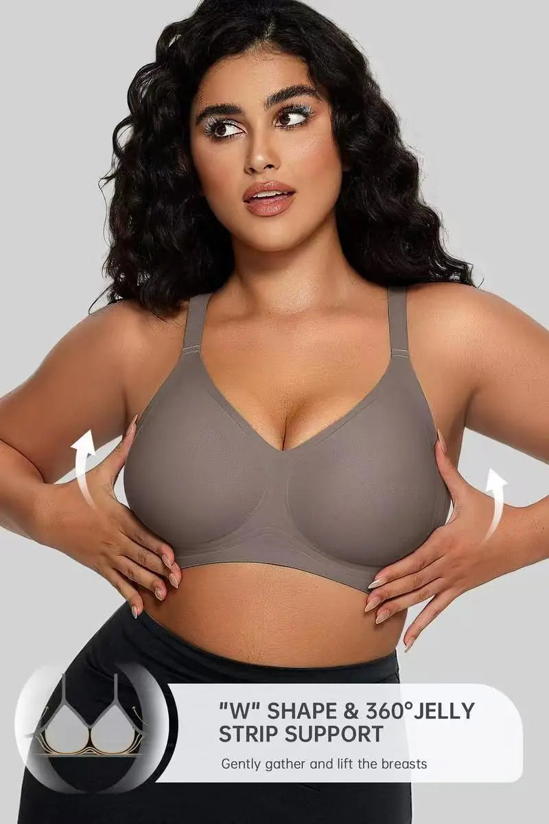 Women's Wire-Free Seamless Bra 3/4 Cup Thin Molded Cup Soft Support Bra Comfortable Breathable and beauty Smooth Bra Push-Up