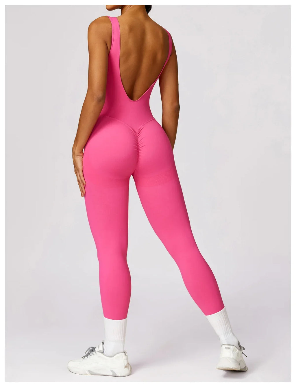 Seamless One-piece Suit Women Sports Jumpsuit Push up Yoga Suit Backless Sportswear Set Women Sleeveles Workout Bodysuits Female
