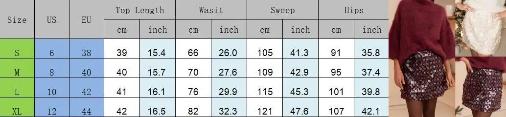 Women Shine Sparkly Sequin Skirt Fashion Sequined  Mini Skirts Clubwear Clothing Vintage High Waist Female Chic Lady Skirts