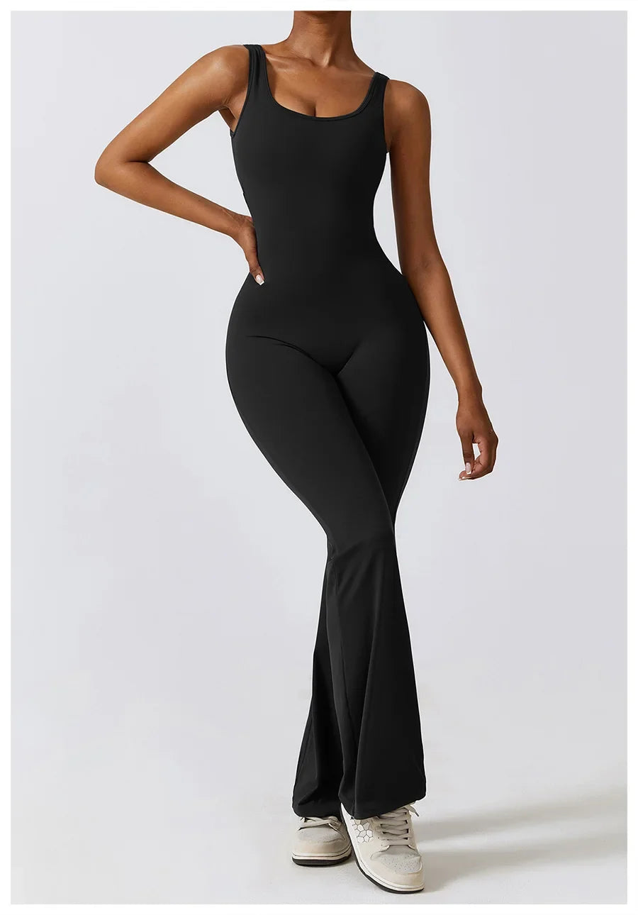 Women Sexy Back V Jumpsuit Gym Set Training Yoga Suit Sportswear Sports Jumpsuit Fitness Rompers Stretch Workout Bodysuits 8260