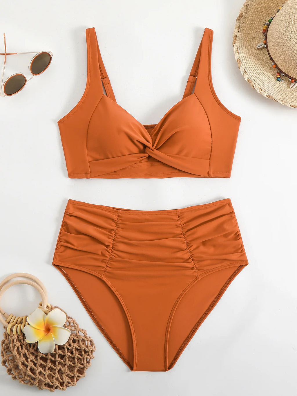 2026 Sexy Black Two Piece Swimsuit Women Solid Push Up Padded Bikini Set Beachwear Summer Swimwear High Cut Bathing Suit Biquini