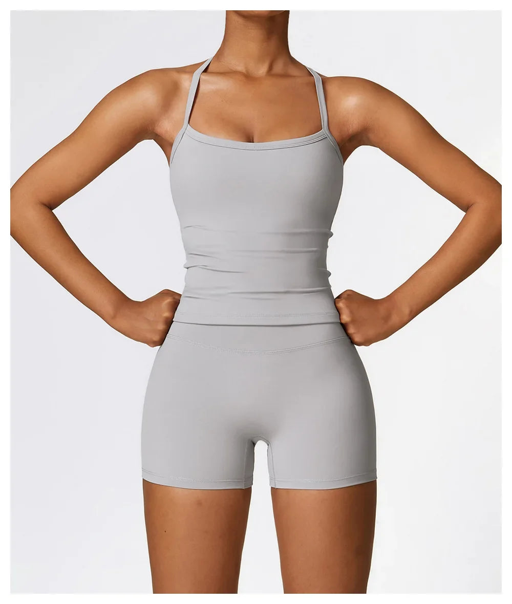 Strappy Sports Bra For Women Gym Workout Tops Sexy Yoga Bra Gather Fitness Push Up Training Running Female Sport Vest