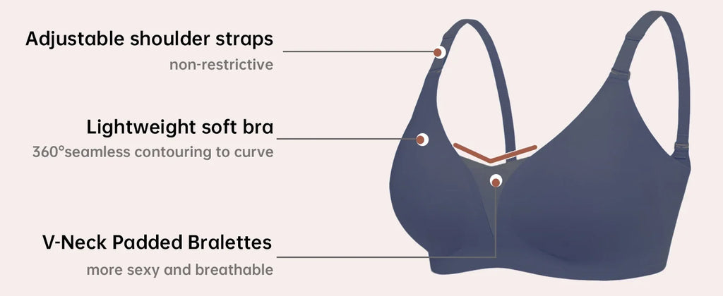 7pcs Women's Bras Seamless Push Up T-Shirt Bralettes Wireless - Multi-Color, Breathable Padded, Everyday Comfort