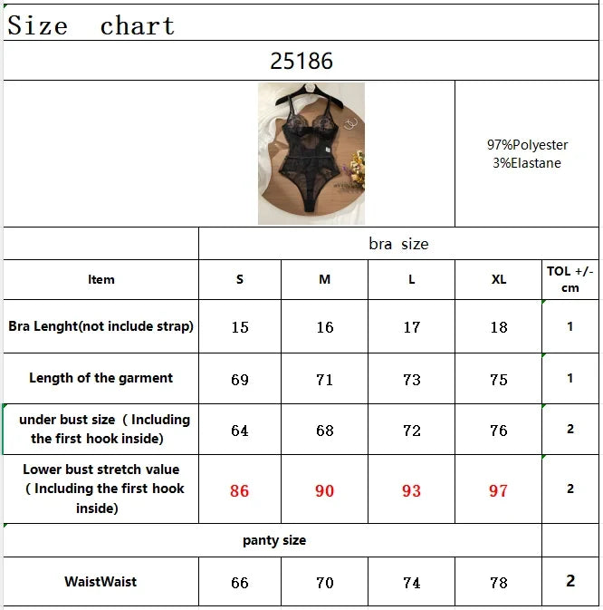 Black Lace Bodysuit with Floral Embroidery Sexy High-Waist Triangle Panties Strap Design Shapely Cutout to Highlight Women's Cur