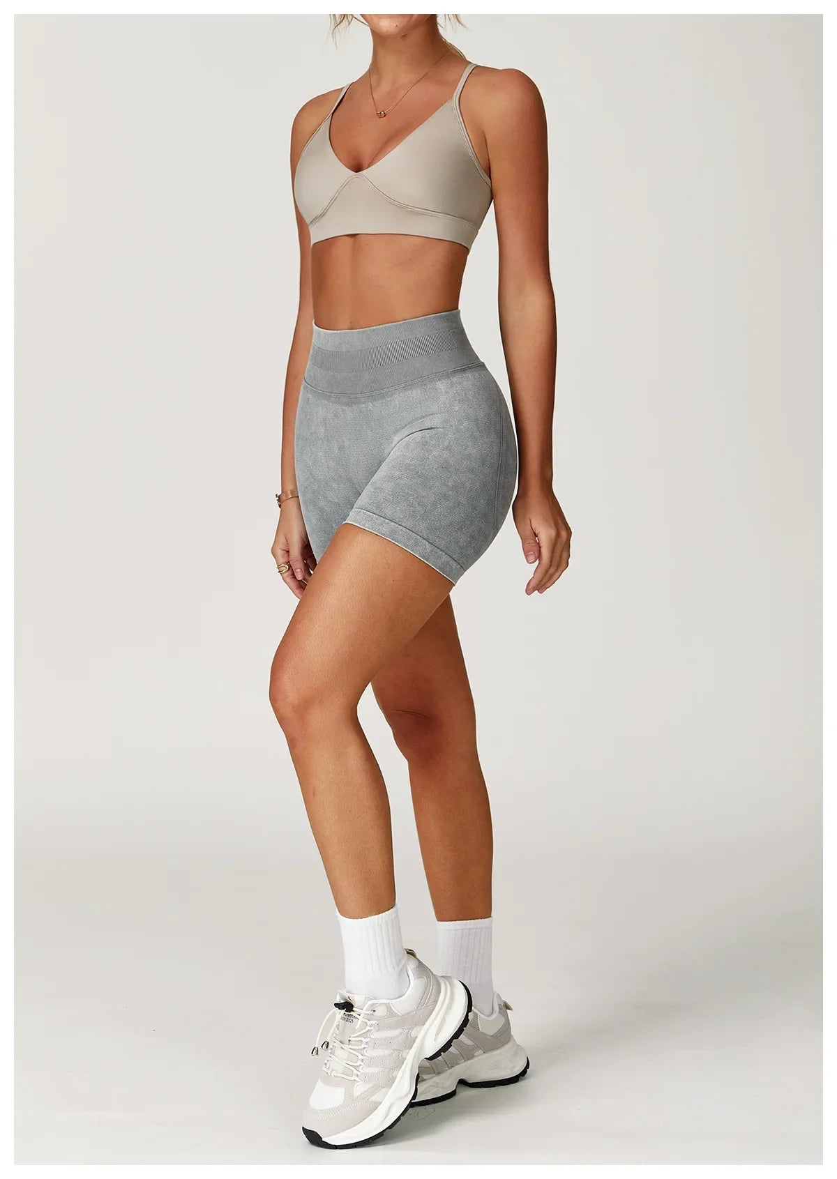 High Waist Yoga Shorts Women Sand Washed Yoga Shorts Workout Shorts Fitness Yoga Lift Butt Fitness Yoga Gym Running Short Pants