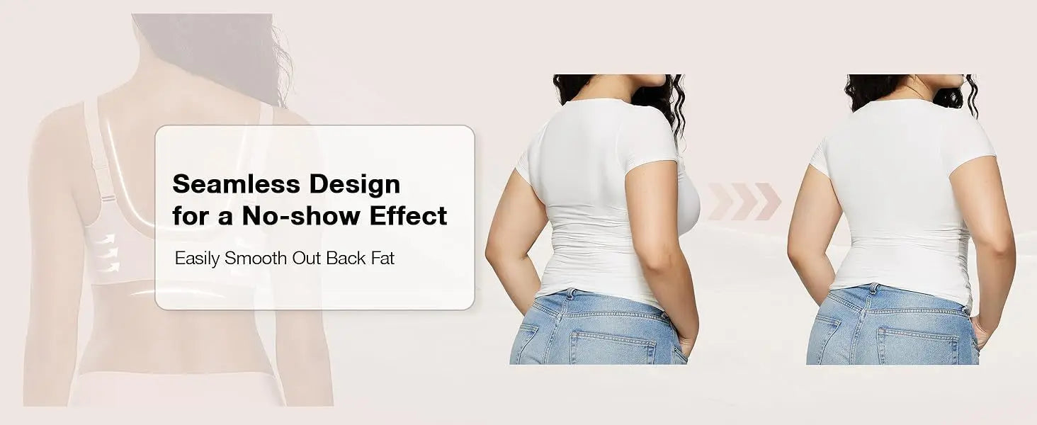 Women's Wavy Smooth Bra Wire-free and Seamless Bra Supports Side Breast Prevents Sagging Comfortable and Pushes Up