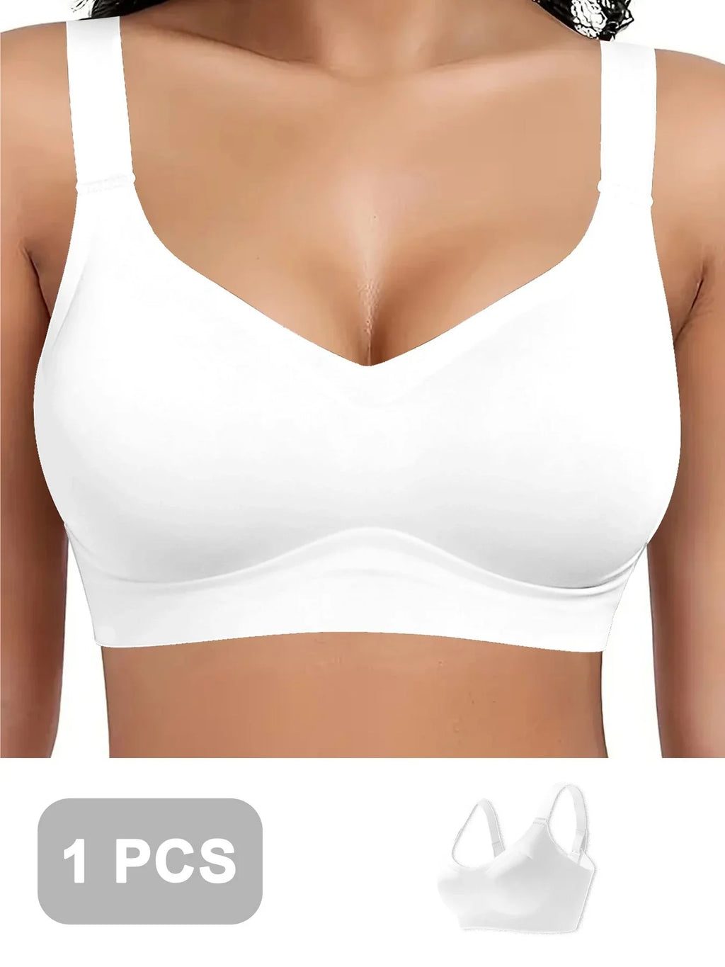 7pack of Color Women's Seamless Wireless Sports Bras Panties Set - Soft Push-Up Design Everyday Basic Lingerie Free Shipping