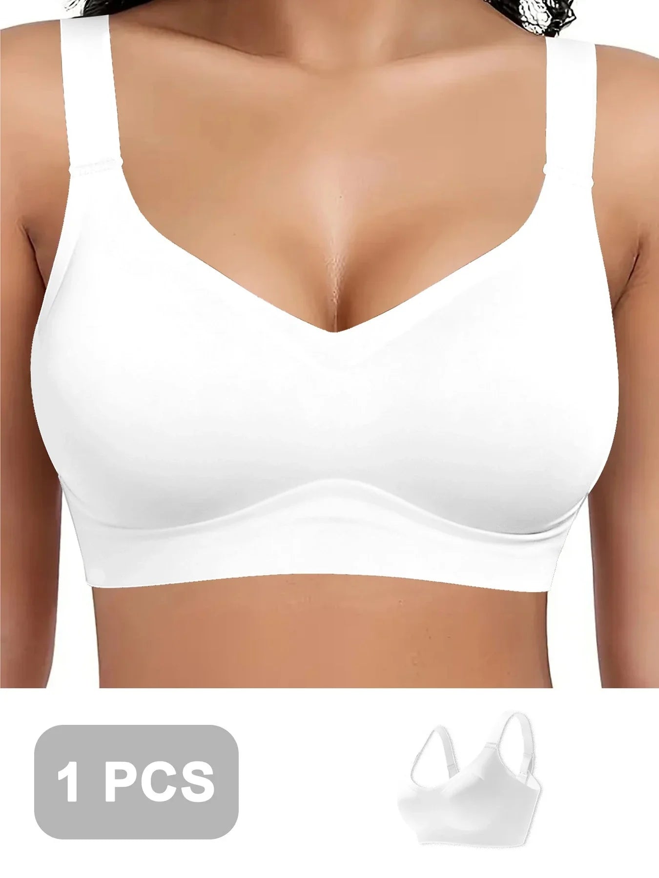7pack of Color Women's Seamless Wireless Sports Bras Panties Set - Soft Push-Up Design Everyday Basic Lingerie Free Shipping