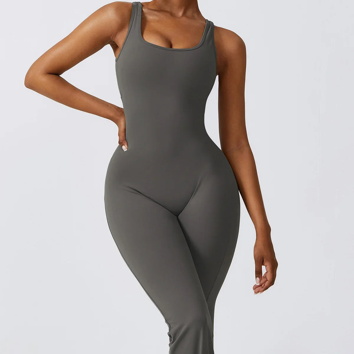 Women Sexy Back V Jumpsuit Gym Set Training Yoga Suit Sportswear Sports Jumpsuit Fitness Rompers Stretch Workout Bodysuits 8260