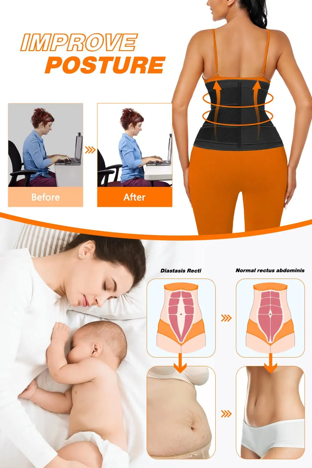 Women's Adjustable Breasted Tummy Control Waist belt Hook Workout Sweat Sauna Effect Body-shaped Fitness Sports Waist Trainer