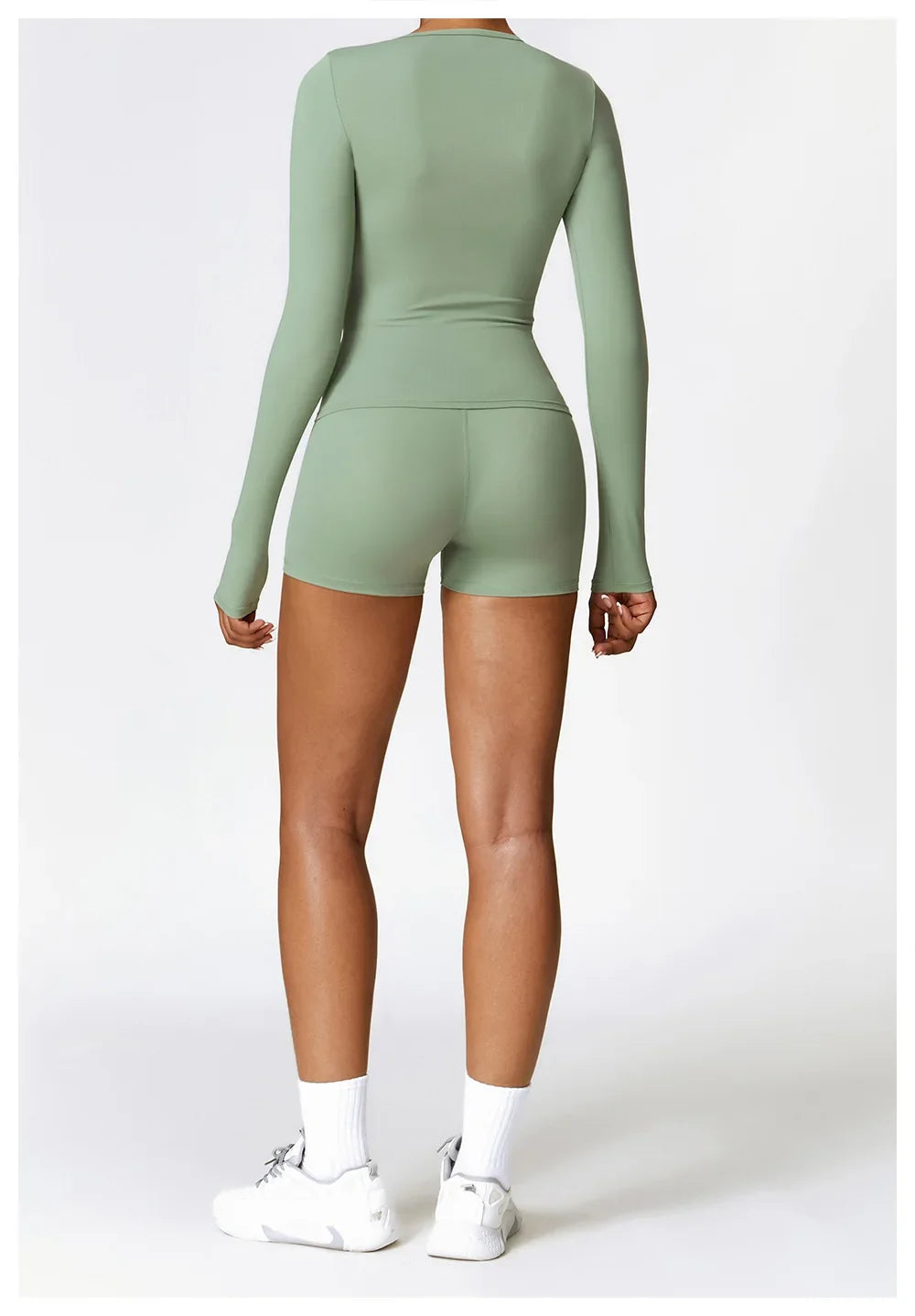 NCLAGEN Long Sleeve Workout Top Gym Pilates Clothes Women Active Wear Sports Shirt Elastic Fitness Yoga Clothing Running Shirts