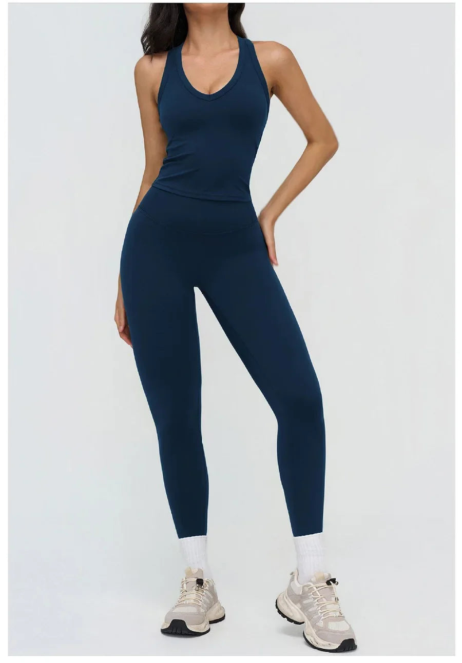 Yoga Clothes Set 2PCS Gym Crop Top Women Outfits Sports Bra High Waist Legging Fitness Suit Running Workout Tracksuit Sportswear