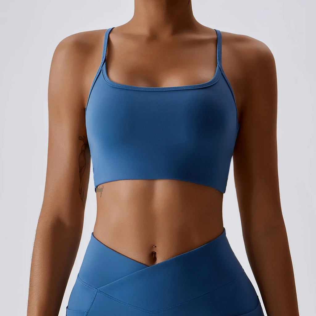 Sexy Cross Sports Bra Gym Top Women Training Running Yoga Bra Stretch Women Sports Underwear Fitness Workout Women Tank Tops