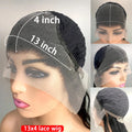 Deep Wave 44 Inch Curly 13x4 HD Transparent Lace Frontal Wigs Human Hair Front Wigs Pre Plucked With Natural Hairline For Women
