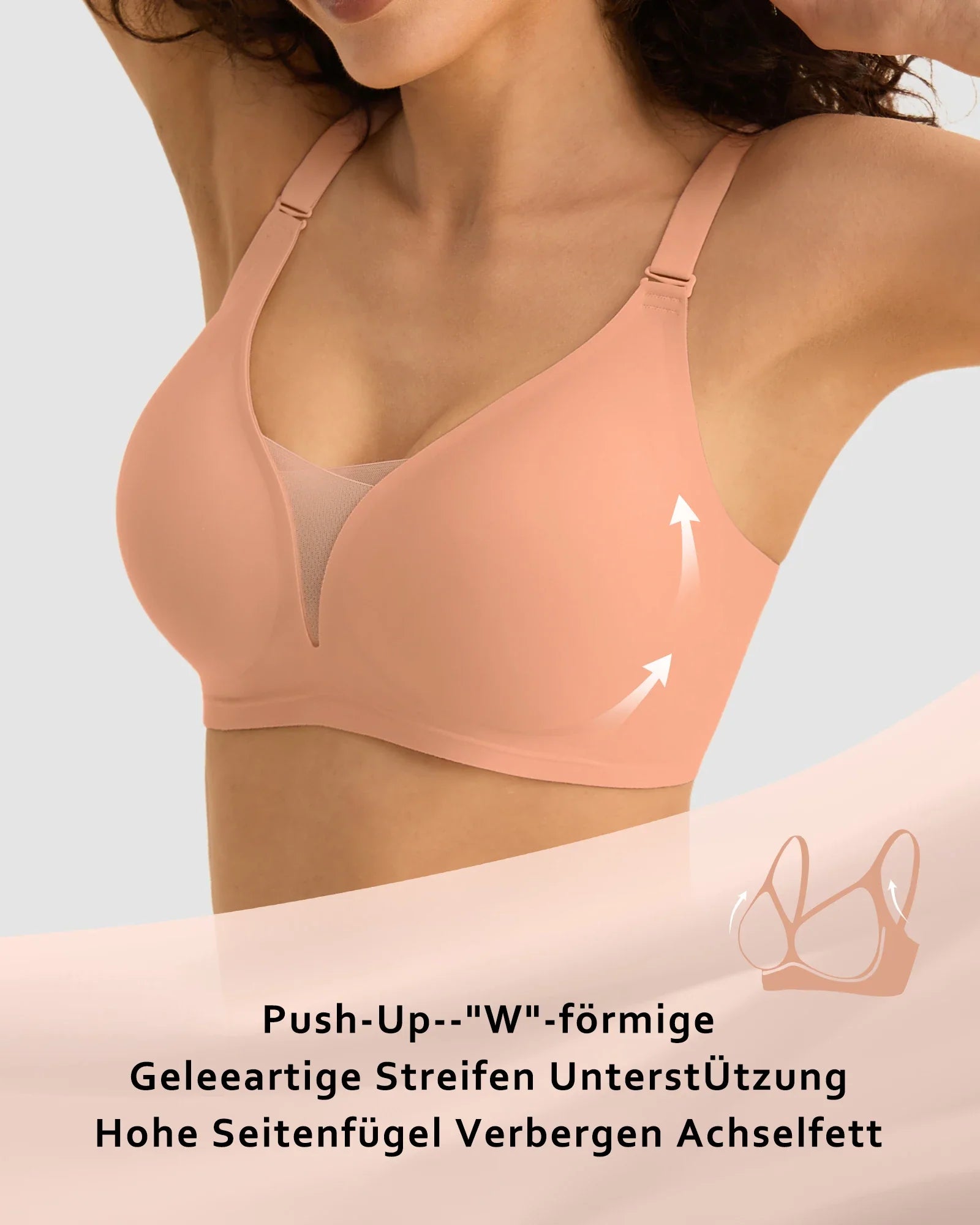 7pcs Women's Bras Seamless Push Up T-Shirt Bralettes Wireless - Multi-Color, Breathable Padded, Everyday Comfort