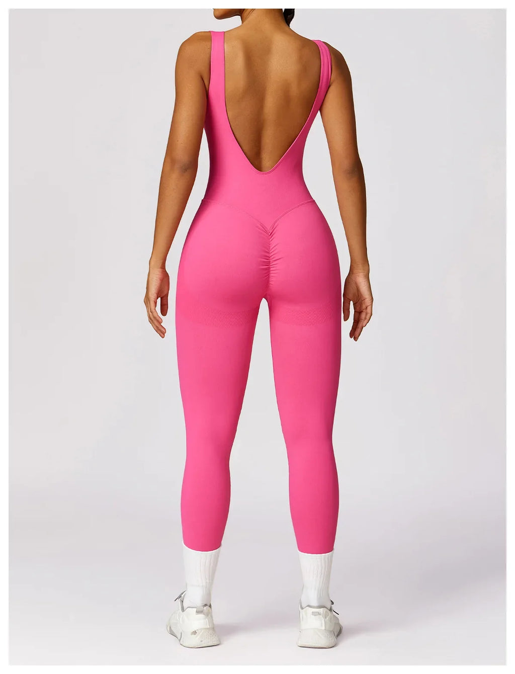 Seamless One-piece Suit Women Sports Jumpsuit Push up Yoga Suit Backless Sportswear Set Women Sleeveles Workout Bodysuits Female
