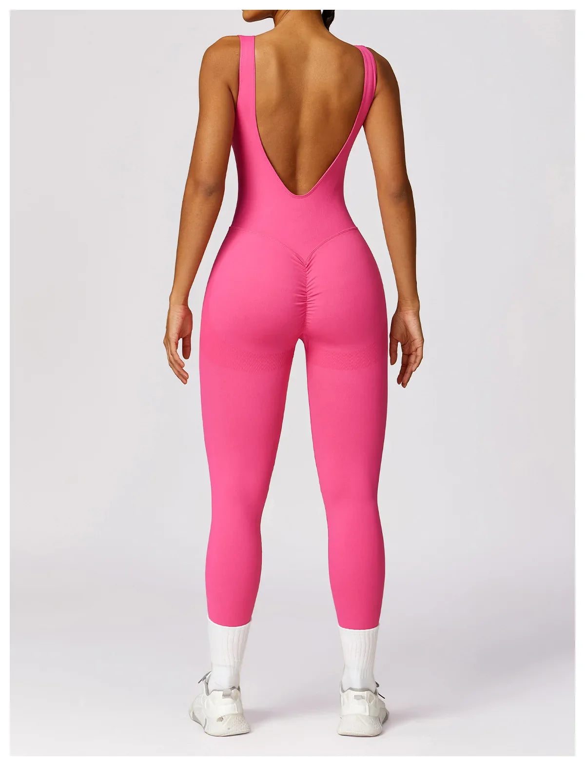 Seamless One-piece Suit Women Sports Jumpsuit Push up Yoga Suit Backless Sportswear Set Women Sleeveles Workout Bodysuits Female