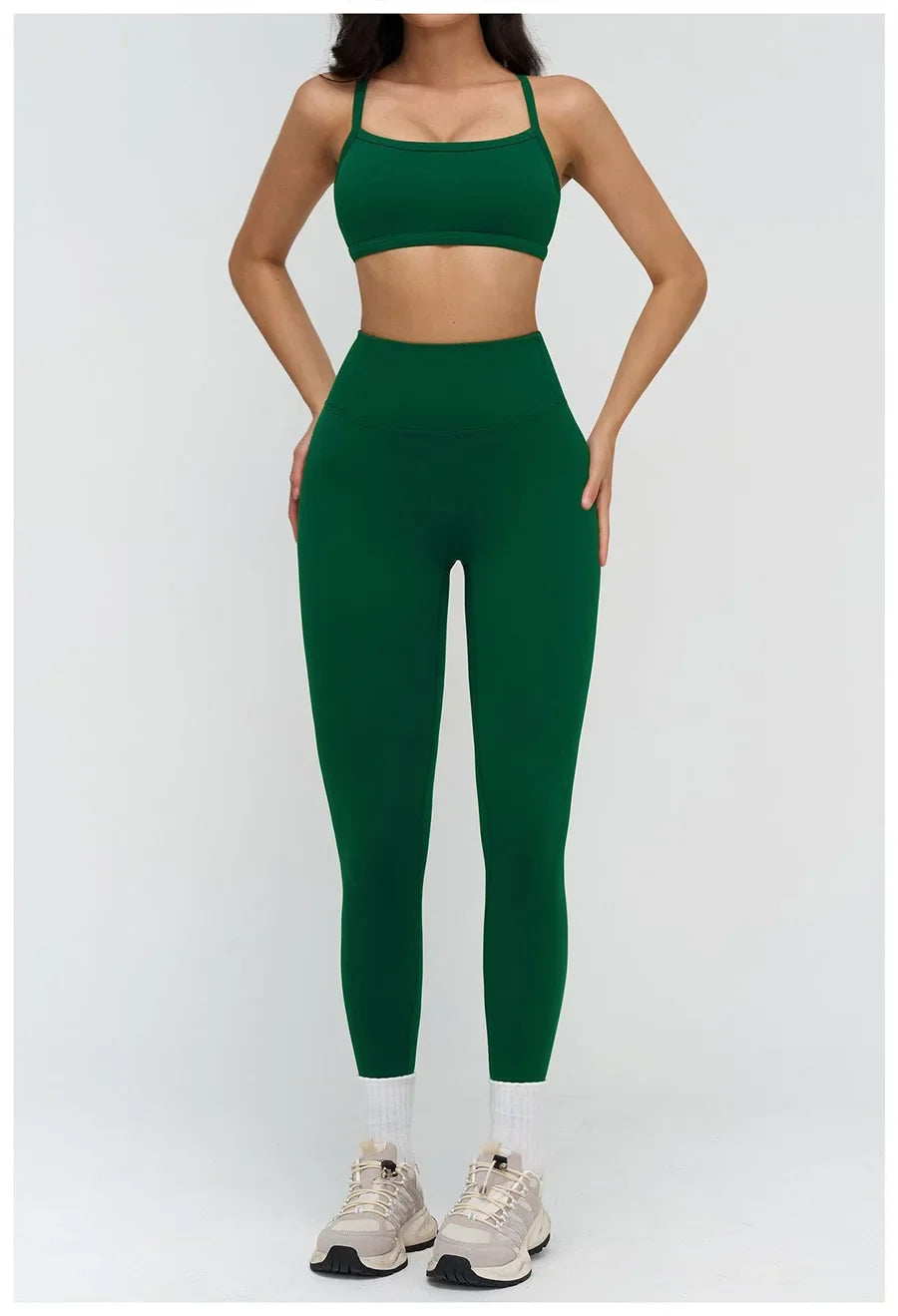 Yoga Clothes Set 2PCS Gym Crop Top Women Outfits Sports Bra High Waist Legging Fitness Suit Running Workout Tracksuit Sportswear