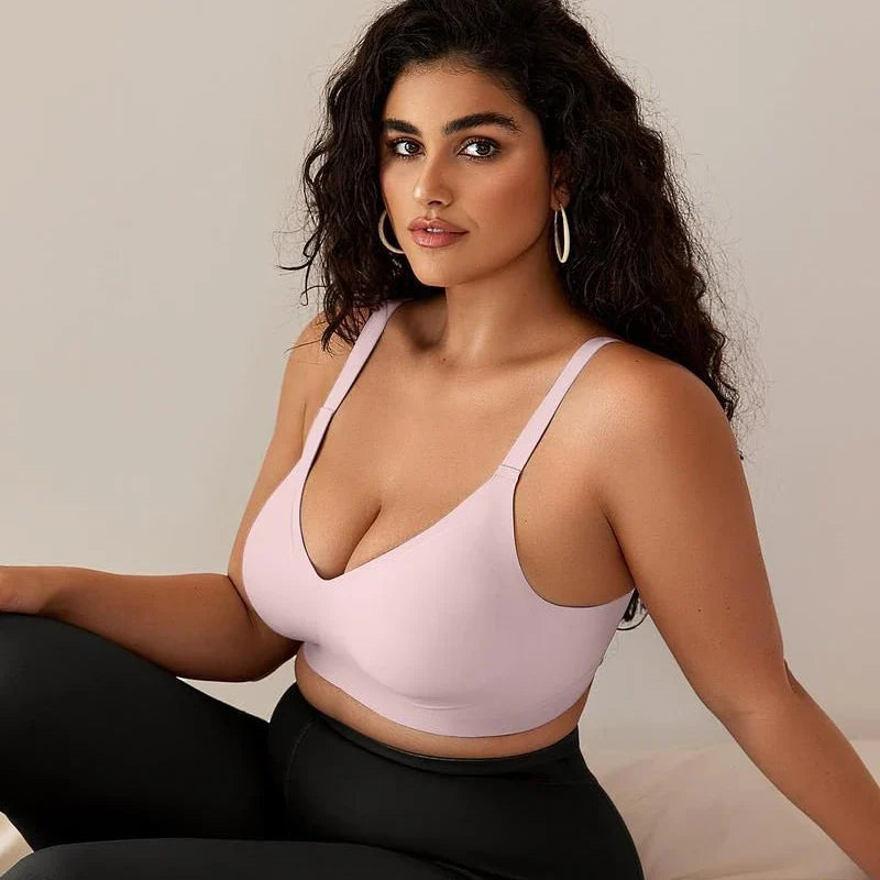 Women's Wire-Free Seamless Bra 3/4 Cup Thin Molded Cup Soft Support Bra Comfortable Breathable and beauty Smooth Bra Push-Up