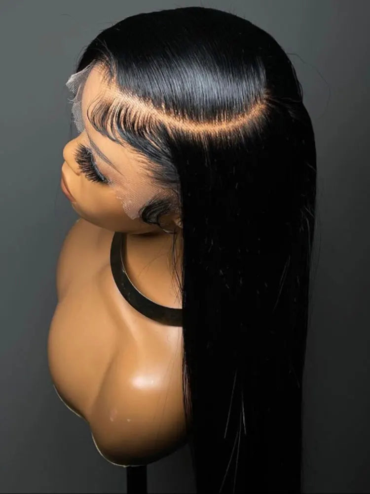 40 42 Inch 13x4 13x6 HD Transparent Bone Straight Lace Front Wigs 250% Brazilian Human Hair Wigs 5x5 Glueless Lace Closure Wigs