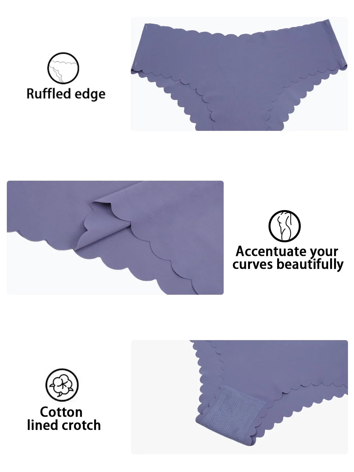 4pcs Women's Seamless Bra and Panty Set No Underwire Bralette - Removable Pads, Medium Support & Comfortable Stretch Fabric Bra