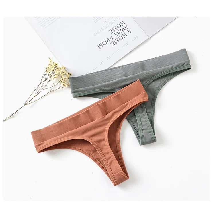 Sexy Thongs Seamless Women Panties Cotton G String Fashion Underwear Female Briefs Girls Lingerie Simple Sporty Style Size S-XL