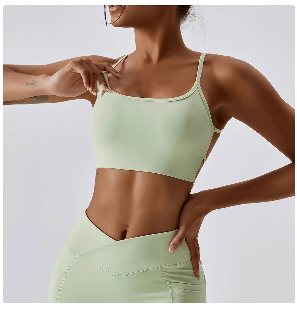 Sexy Cross Sports Bra Gym Top Women Training Running Yoga Bra Stretch Women Sports Underwear Fitness Workout Women Tank Tops