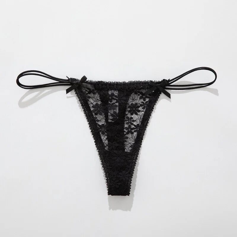 Lace Girls G String Sexy Panties Women Underwear Briefs Hollow Out Thong High Quality Transparent Underpants Lingerie Intimates