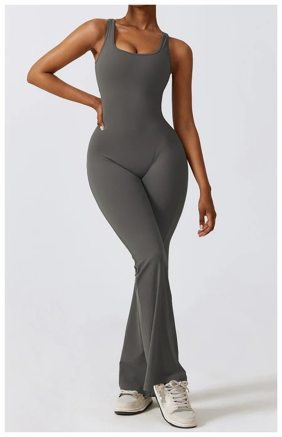 Women Sexy Back V Jumpsuit Gym Set Training Yoga Suit Sportswear Sports Jumpsuit Fitness Rompers Stretch Workout Bodysuits 8260