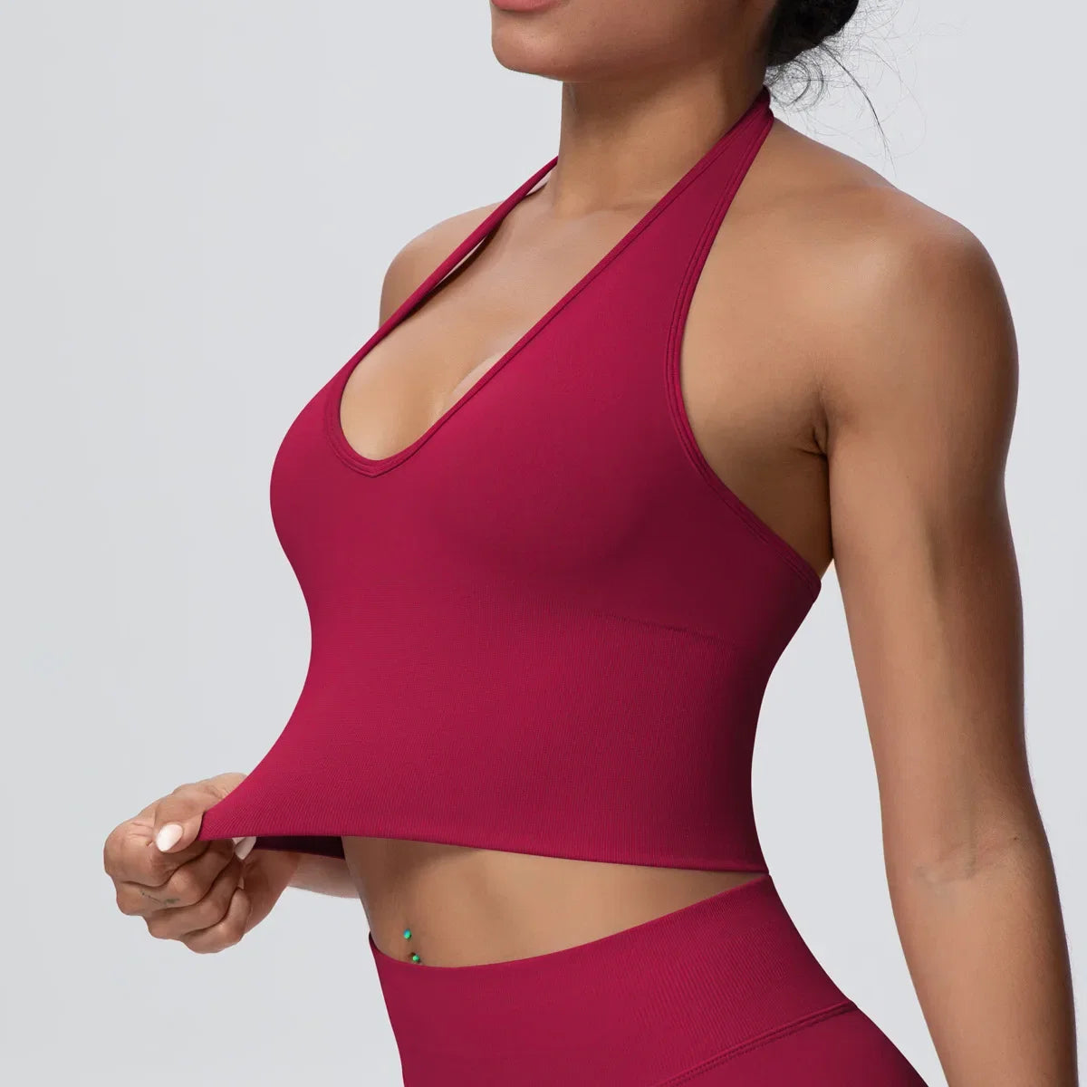 Gym Tops Women Halter Top Gym Vest Woman Sexy Backless Push Up Sport Bras Running Vest Workout Tops Activewear Yoga Fitness Vest
