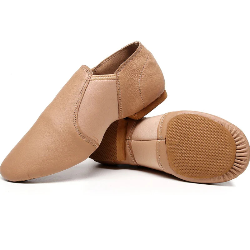 Genuine Leather Jazz Dance Shoes For Girls Brown Black Anti-Slip Jazz Shoes Adult Dance Sneakers High Quality Jazz Shoes