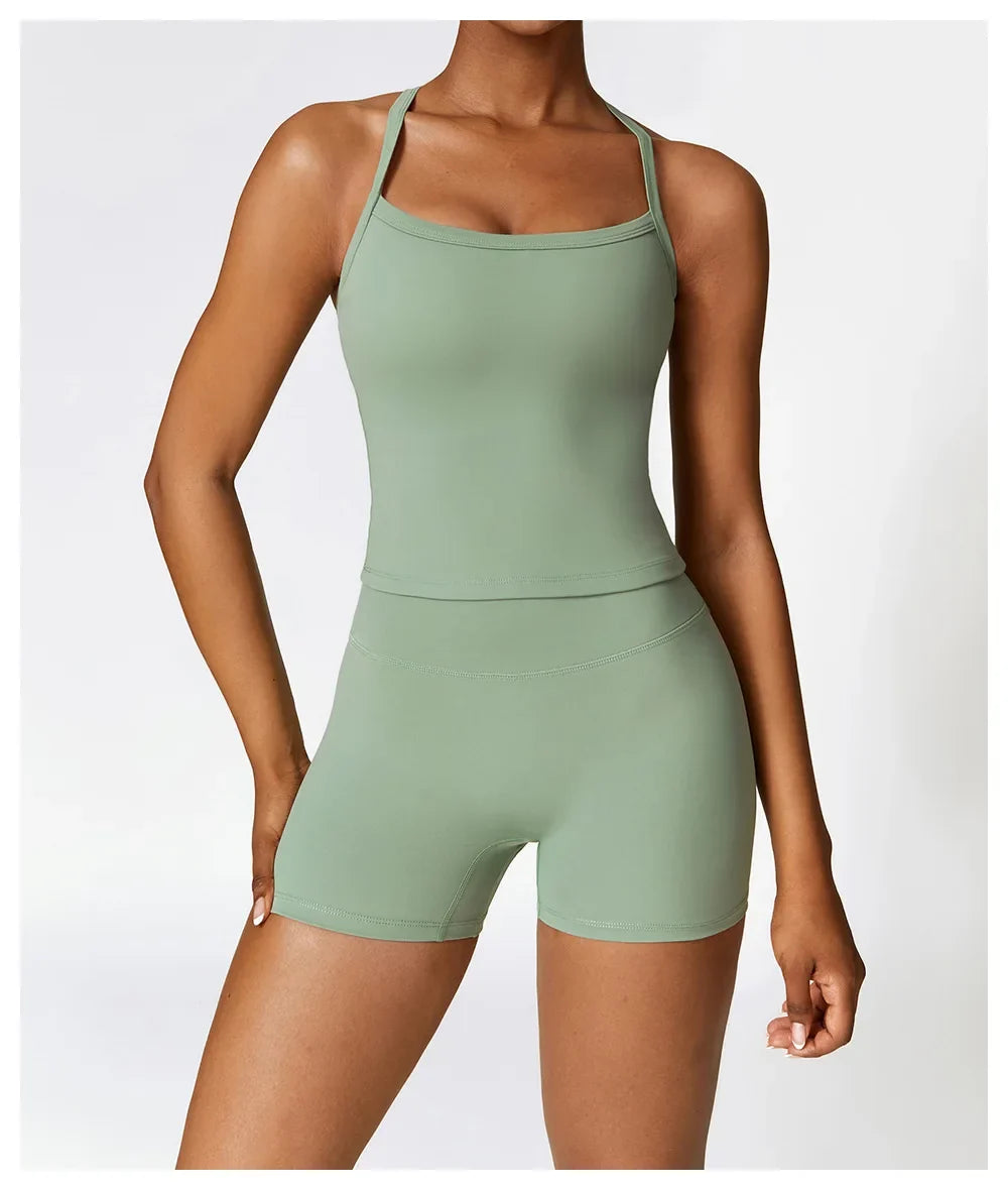 Strappy Sports Bra For Women Gym Workout Tops Sexy Yoga Bra Gather Fitness Push Up Training Running Female Sport Vest