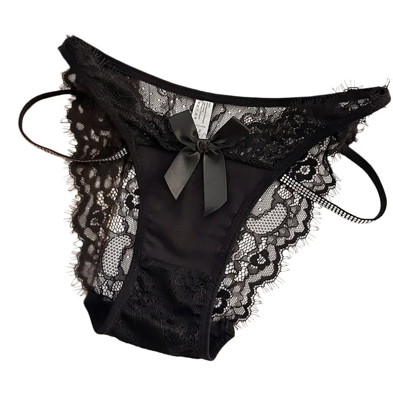 Girls Sexy G String Lace Panties Women Rhinestones Underwear Briefs Hollow Out Thong Transparent Lingerie Intimates