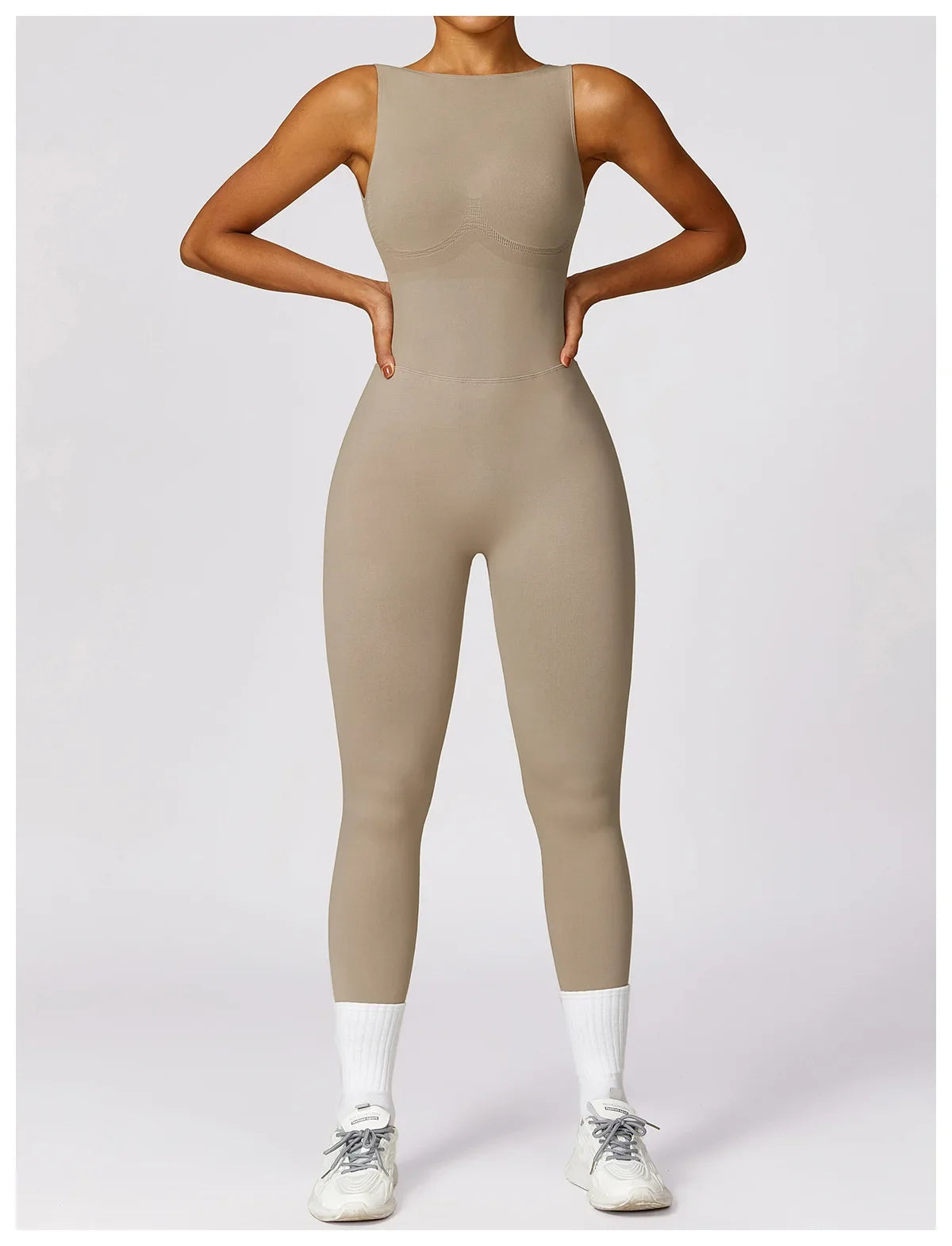 Seamless One-piece Suit Women Sports Jumpsuit Push up Yoga Suit Backless Sportswear Set Women Sleeveles Workout Bodysuits Female