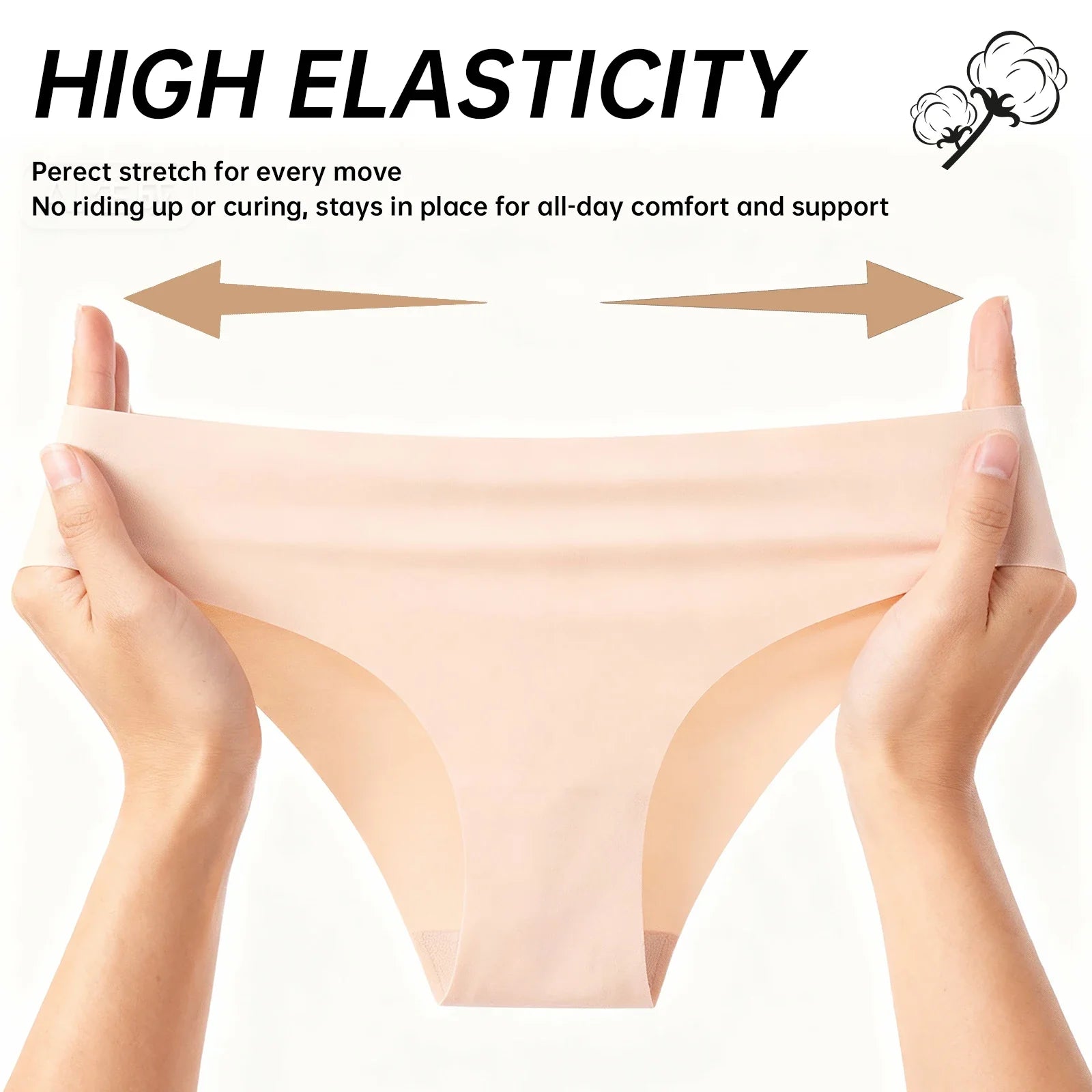 Women Lingerie High Waist Seamless Underwear Breathable Comfort Briefs Soft Thong Women Sexy Panties S-2XL