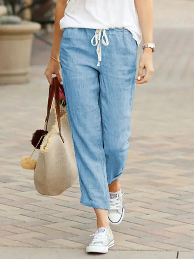Cotton Y2K Wide Leg Pants – High Waist Streetwear Baggy Trousers