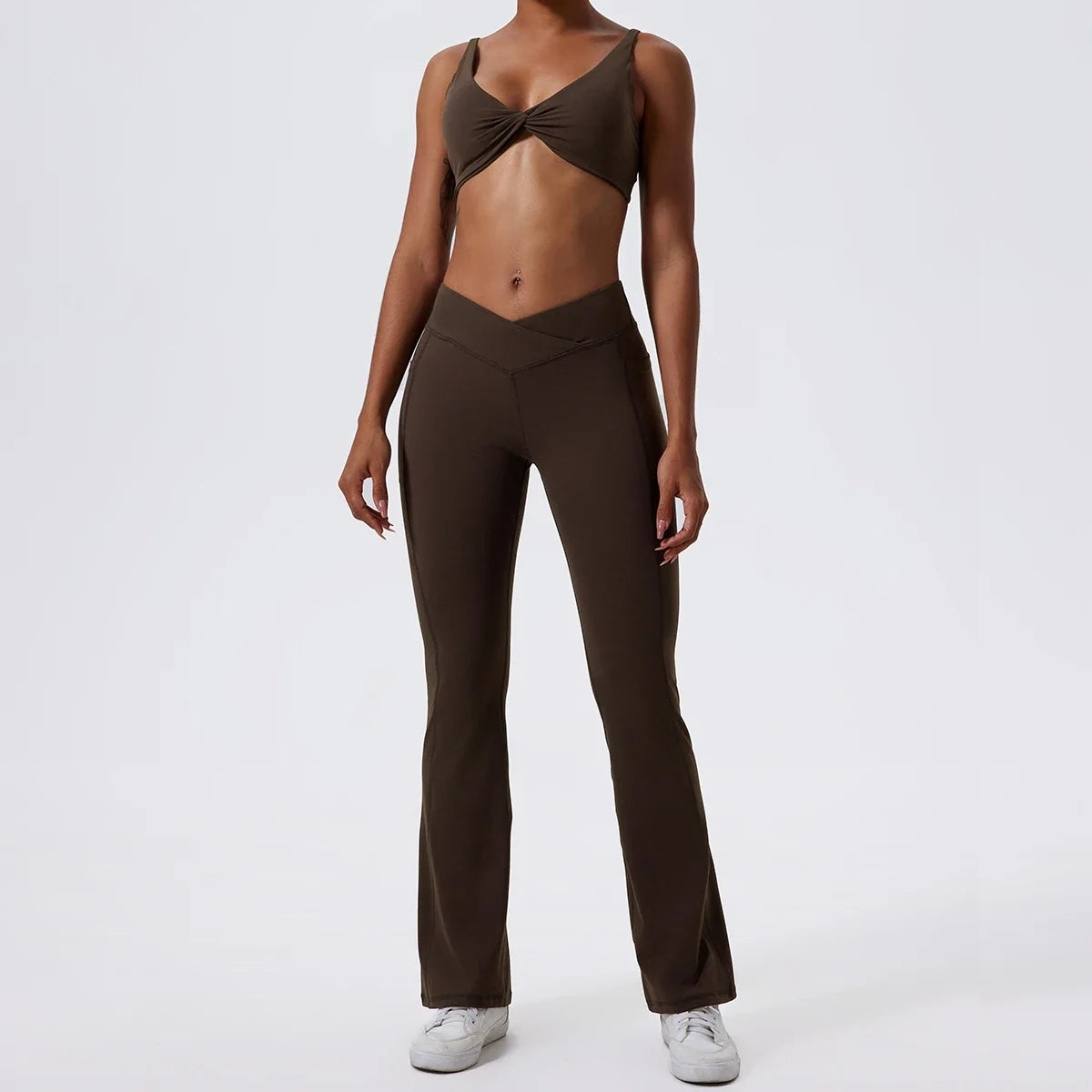 Hearuisavy Summer Sports Bra Shockproof Push Up Gym Top Women Quick-Dry Yoga Clothes Pleated Design Brassiere Workout Crop Top