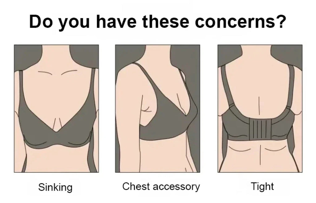 Women's Large Breasts Underwear Wide Shoulder Invisible Corset Antibump Thin Underwear Full Cup Vest Traceless Bra with Bra Pads