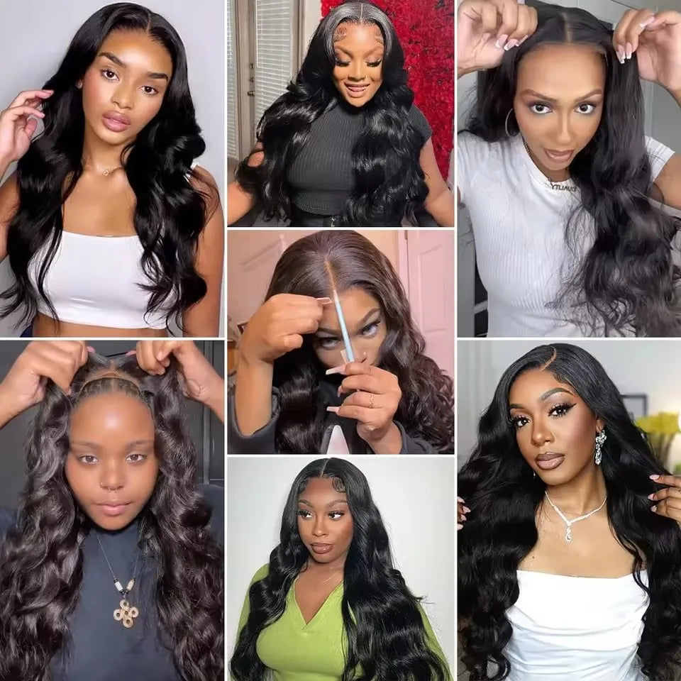 Ready To Wear Body Wave Glueless Wigs 6x4 5x5 Pre-Cut Lace Closure Remy Human Hair 13x4 Lace Frontal Wig Brazilian Curly Wave